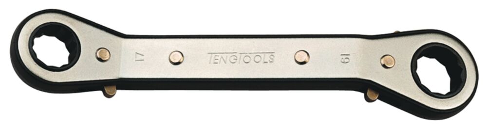 TengTools Ratcheting Offset Ring Spanner Metric 21 x 22mm