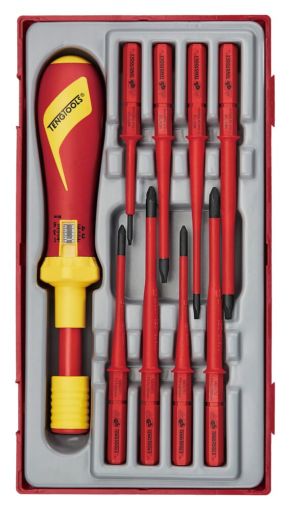TengTools Insulated Torque Screwdriver Set TT1 9 Pieces
