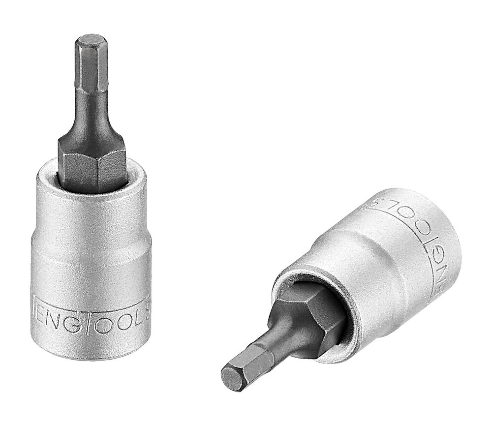 TengTools 1/4inch square drive 6 mm Cr-V & S2 hex bit socket
