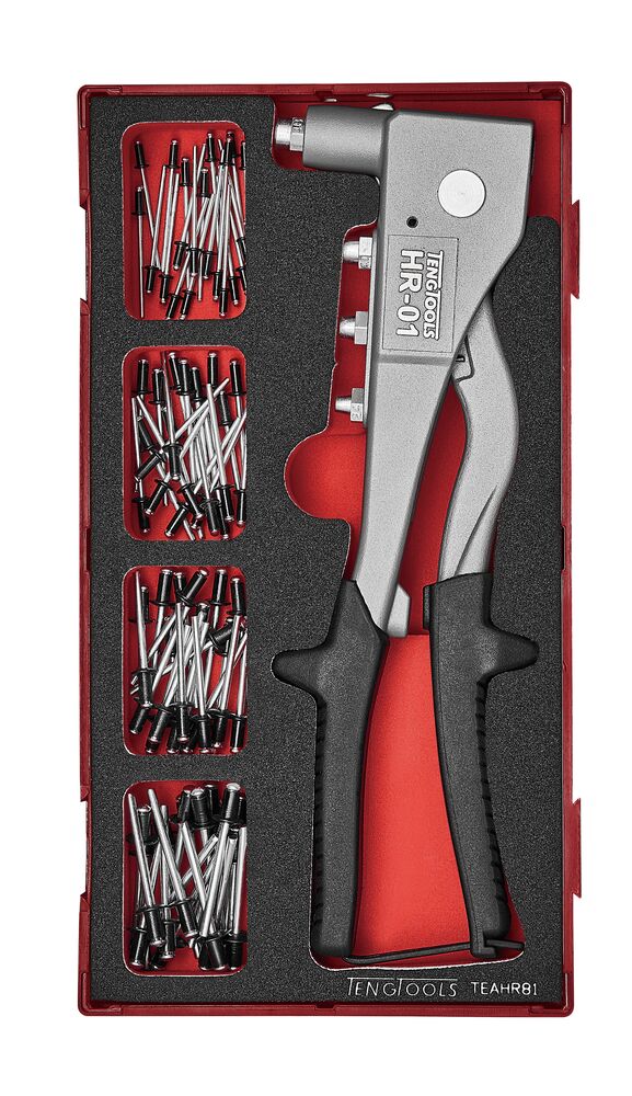 TengTools Rivet Gun Set FOAM1 81 Pieces