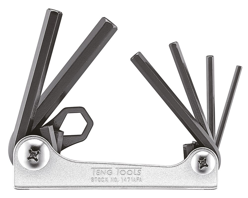 TengTools Folding Hex Key Set AF 6 Pieces