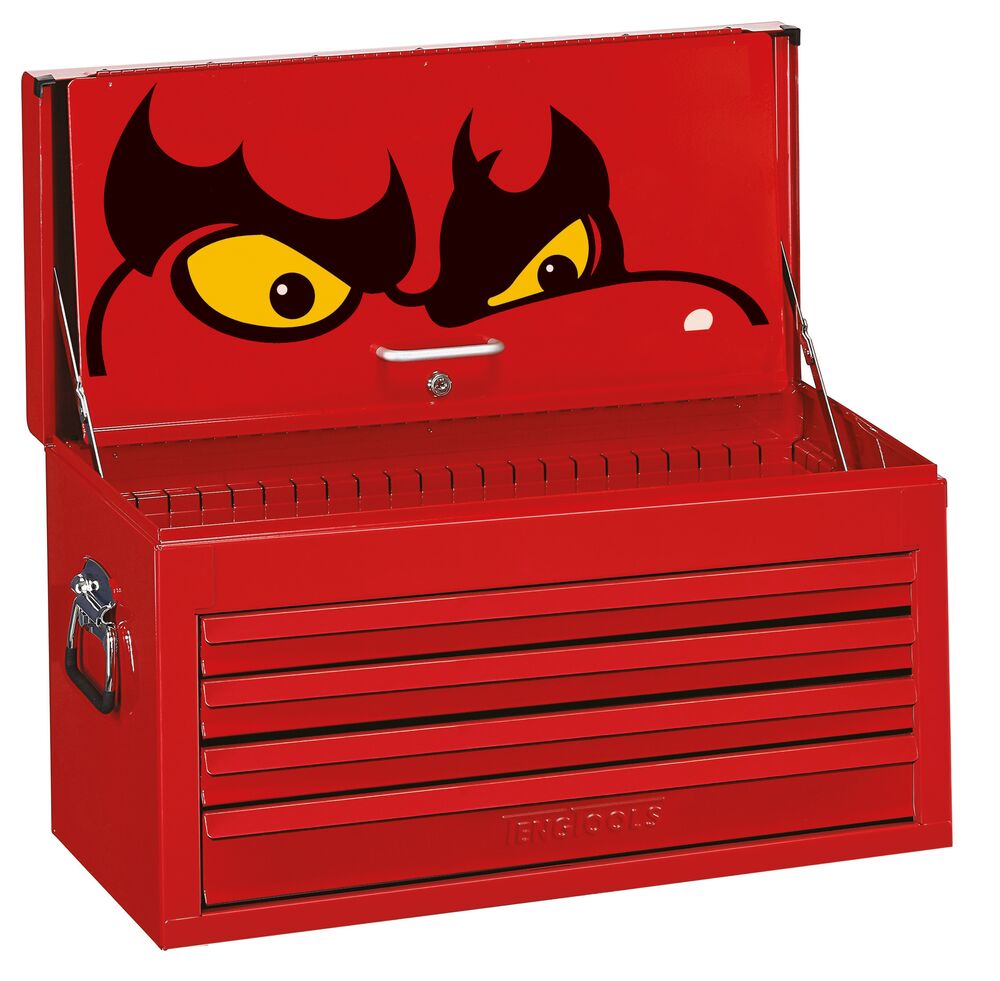 TengTools 26inch Classic Tool Chest 4 Drawer Red