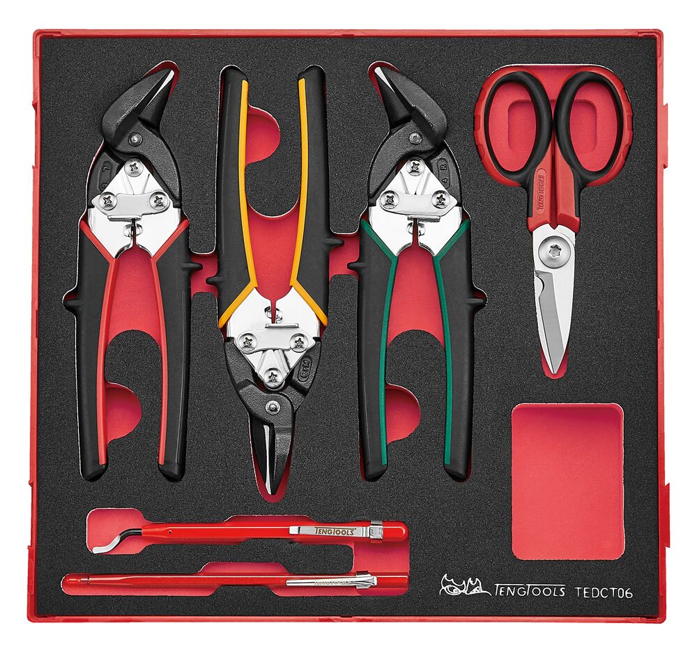 TengTools Industrial cutting tool set FOAM2 6 pieces