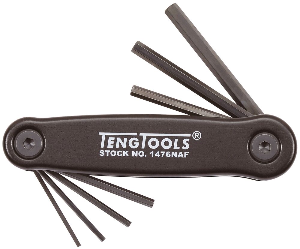 TengTools Folding Hex Key Set AF ALU 7 Pieces