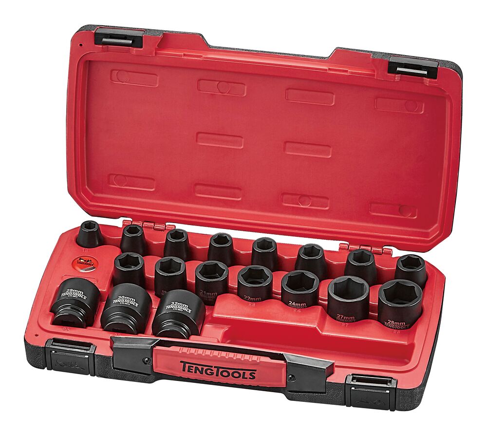TengTools MECCA PRO 1/2inch Impact Socket Set DIN 22 Pieces