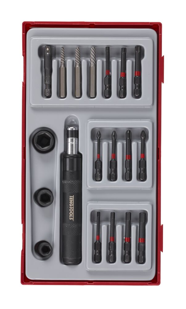 TengTools 1/4inch Impact Driver Set TT1 19 Pieces