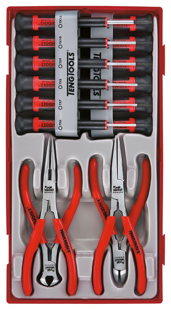 TengTools Mini Pliers & Screwdriver Set TT1 16 Pieces