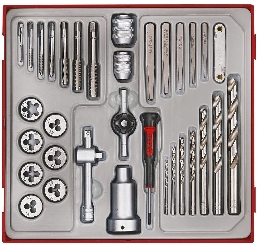 TengTools Tap and Die Set TT2 34 Pieces