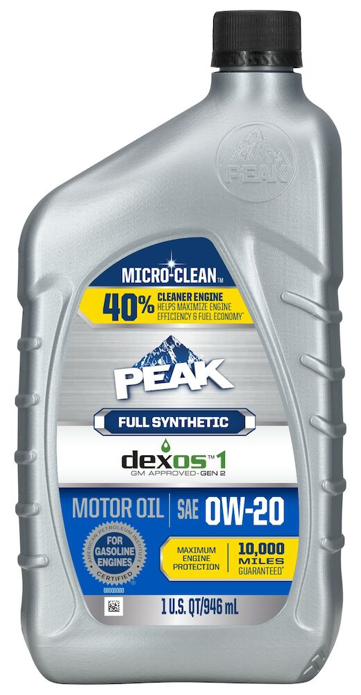         PEAK SAE 0W-20 Full Synthetic Motor Oil with MICRO-CLEAN™
