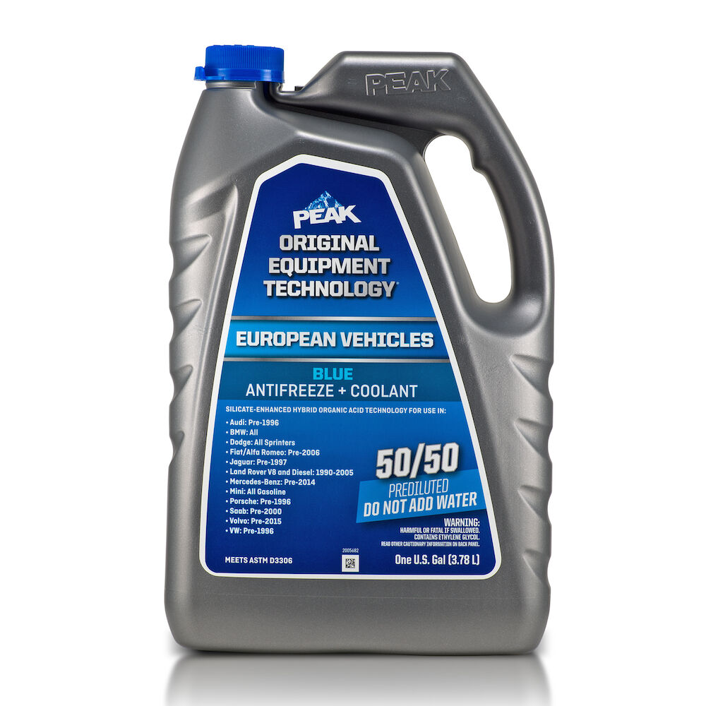             PEAK ORIGINAL EQUIPMENT TECHNOLOGY™ Antifreeze + Coolant 50/50 Prediluted for European Vehicles - BLUE
