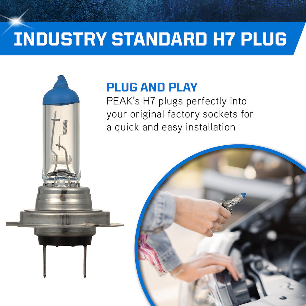 PEAK Classic H7-55W Halogen Headlight Bulb