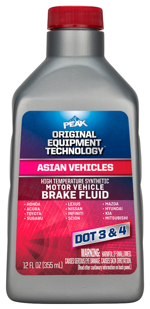             PEAK Original Equipment Technology Brake Fluid for Asian Vehicles 
