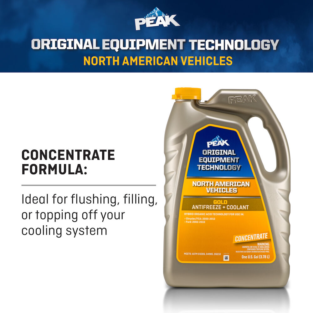 PEAK ORIGINAL EQUIPMENT TECHNOLOGY™ Concentrate Antifreeze + Coolant for North American Vehicles