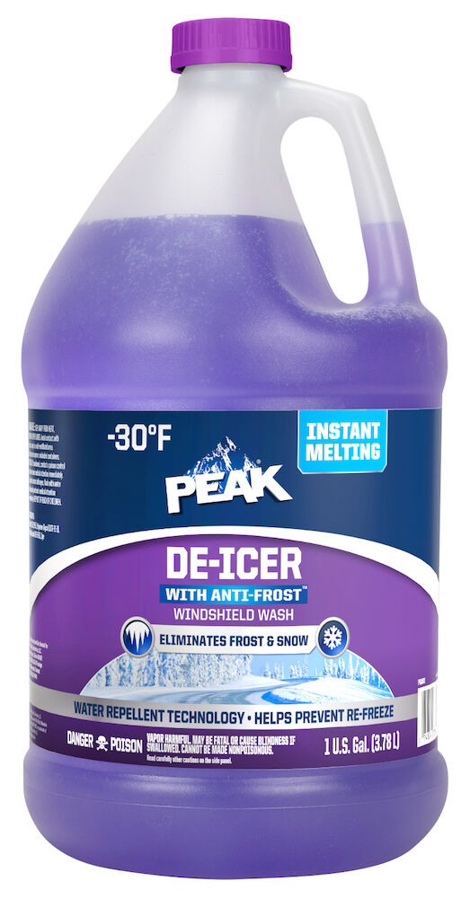 WASHER FLUID/DE-ICER, WINDSHIELD ANTIFREEZE, NON-SMEAR, 8-11 PH, PURPLE,  3.78 L