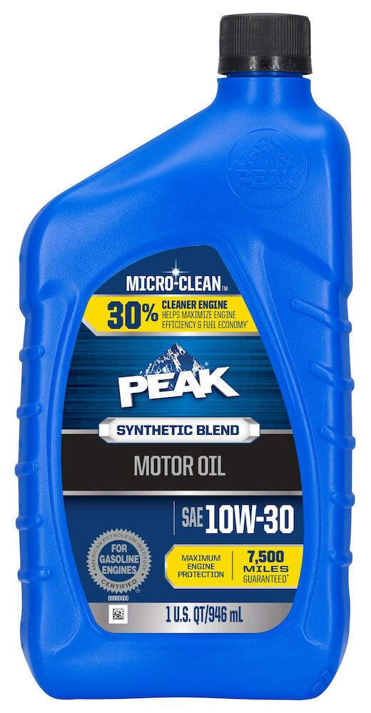        PEAK SAE 10W-30 Synthetic Blend Motor Oil with MICRO-CLEAN™
