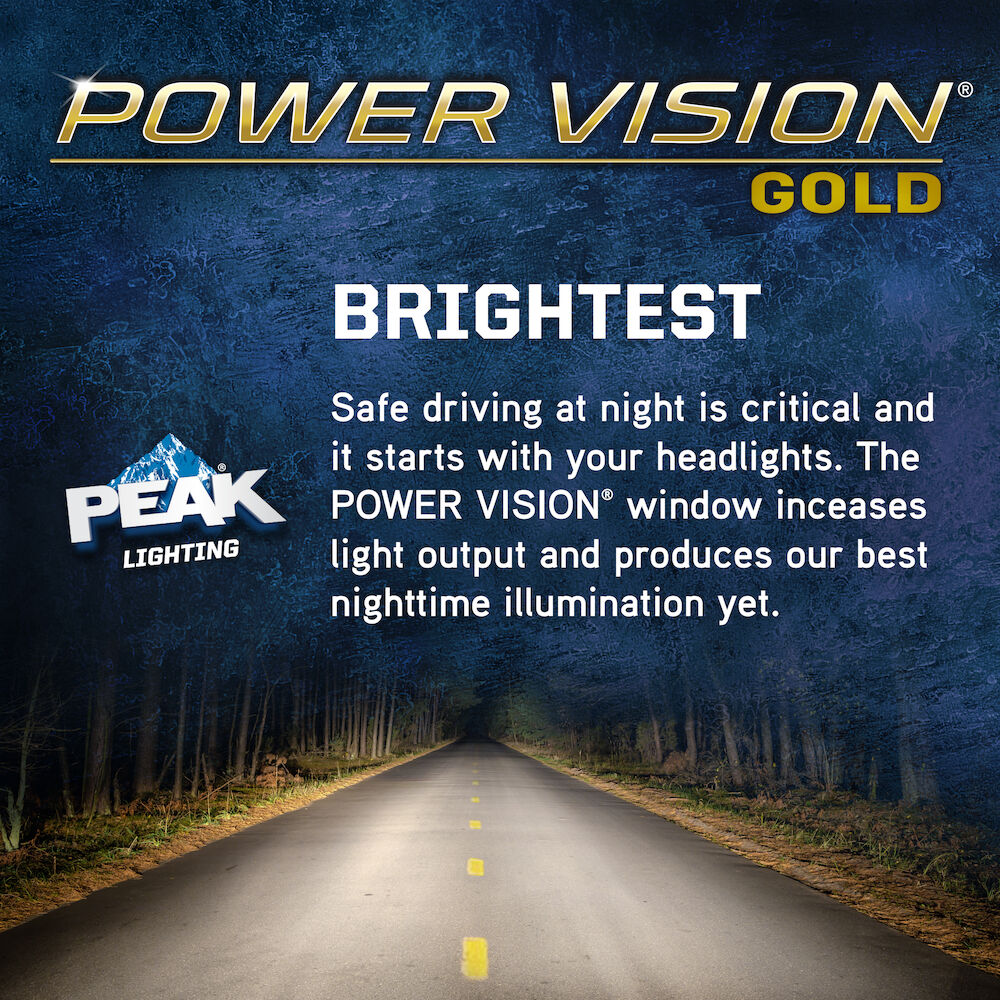 PEAK Power Vision Gold Automotive Performance Headlights, 9003