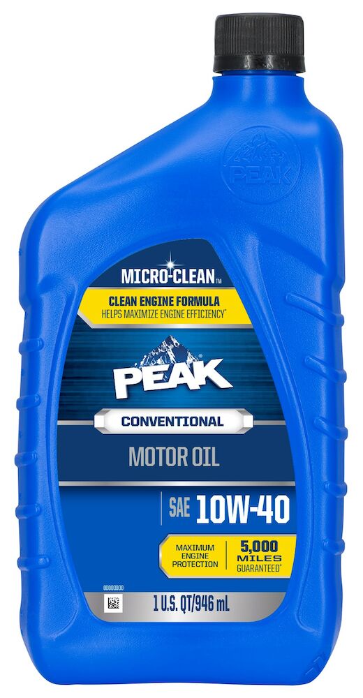         PEAK SAE 10W-40 Conventional Motor Oil with MICRO-CLEAN™
