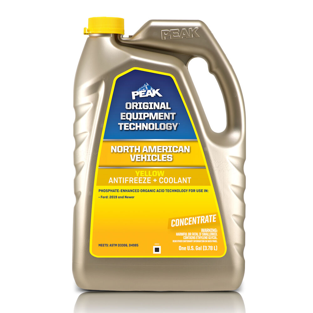             PEAK ORIGINAL EQUIPMENT TECHNOLOGY™ Concentrate Antifreeze + Coolant for North American Vehicles - YELLOW - 1 Gal.
