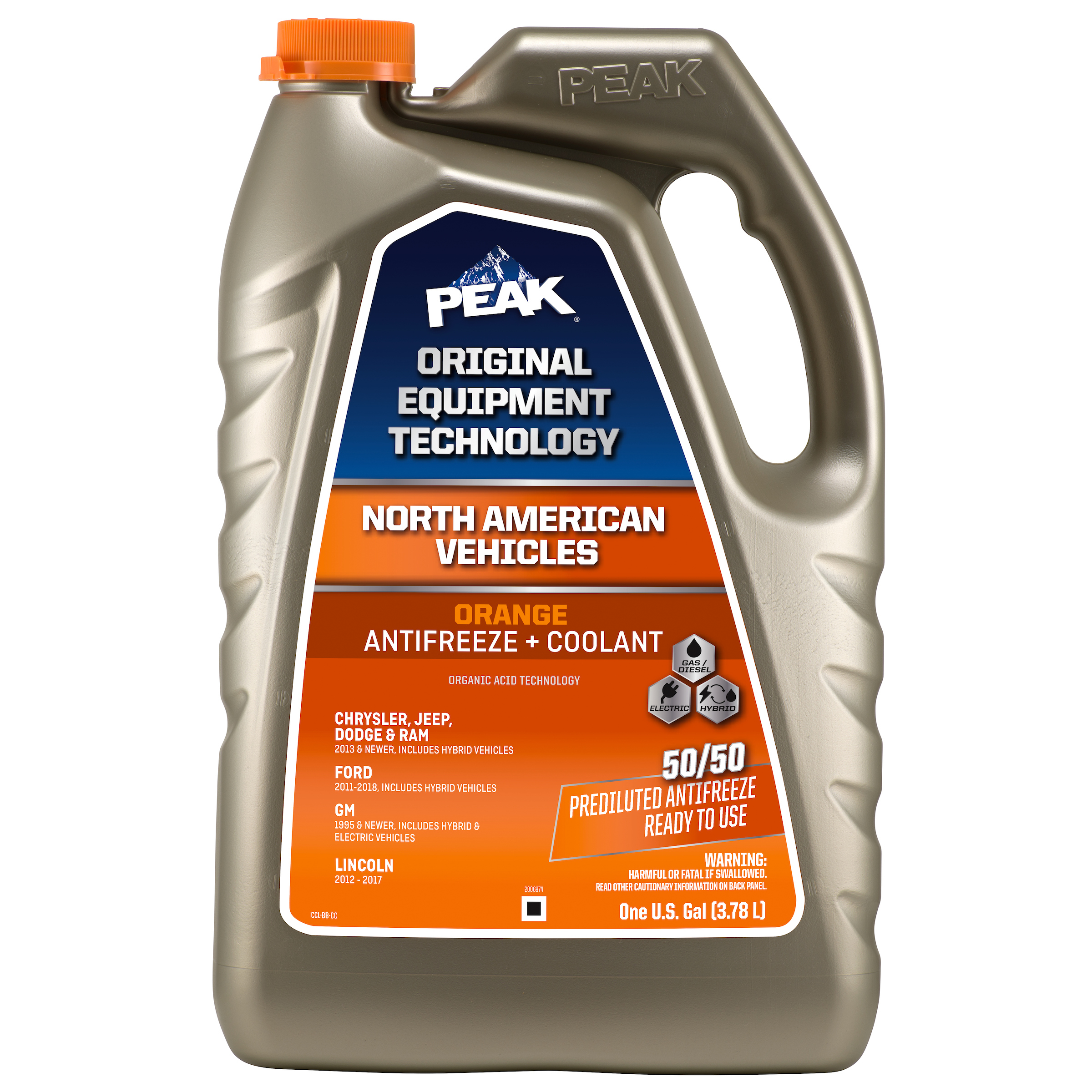 PEAK ORIGINAL EQUIPMENT TECHNOLOGY Antifreeze + Coolant 50/50 