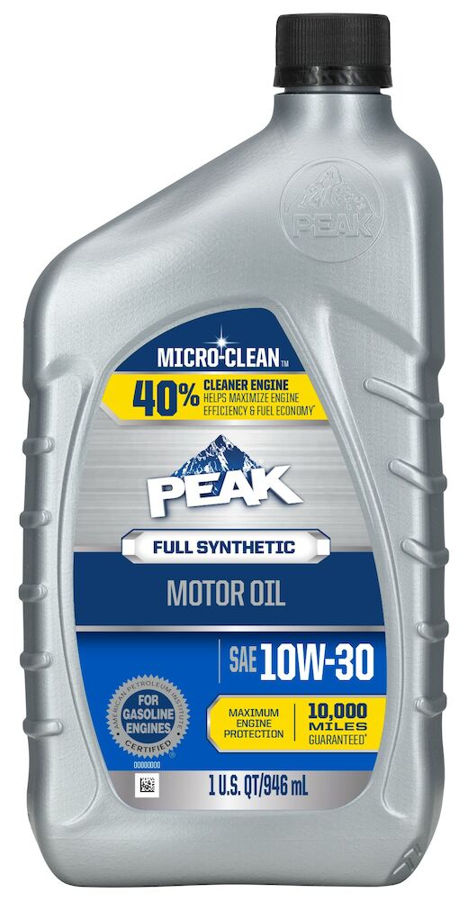         PEAK SAE 10W-30 Full Synthetic Motor Oil with MICRO-CLEAN™
