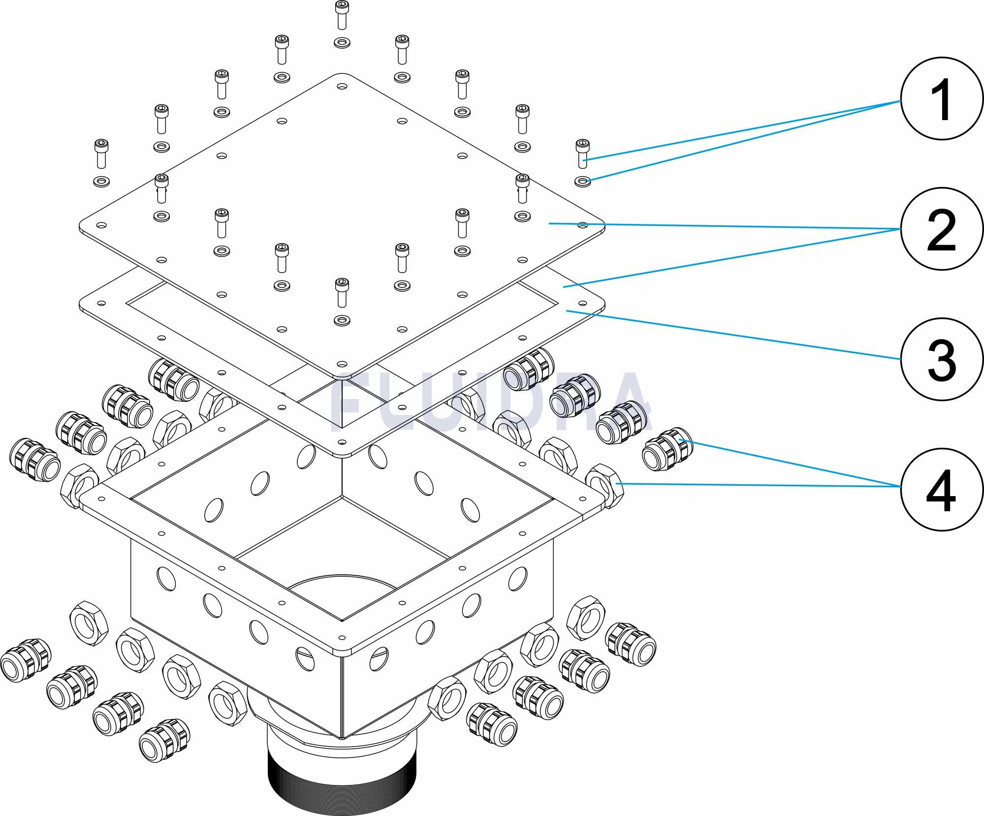 Ø 290 x 290 x 263 16 Entradas 3”G