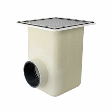NORM Main drain in polyester and fibreglass 507 x 507 mm