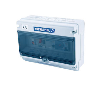 Control box for pump control and underwater light with diferential protection - three-phase