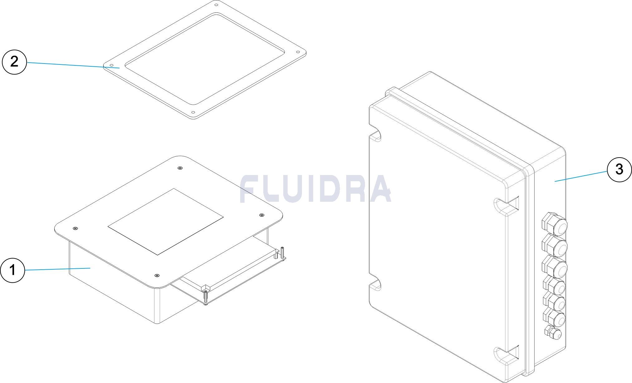 Panel de control eléctrico con display digital táctil