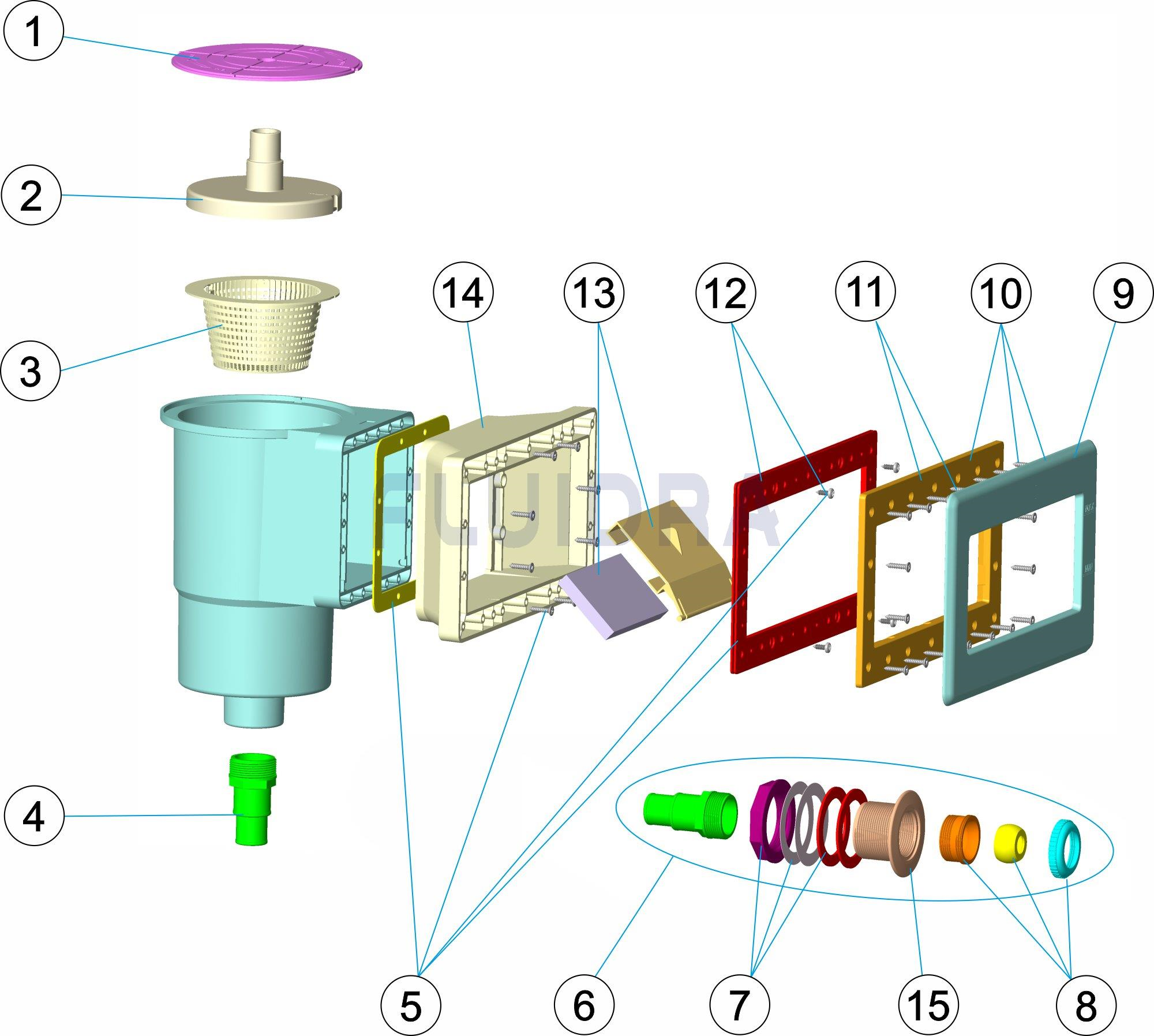 Miniskimmer con boca ampliación