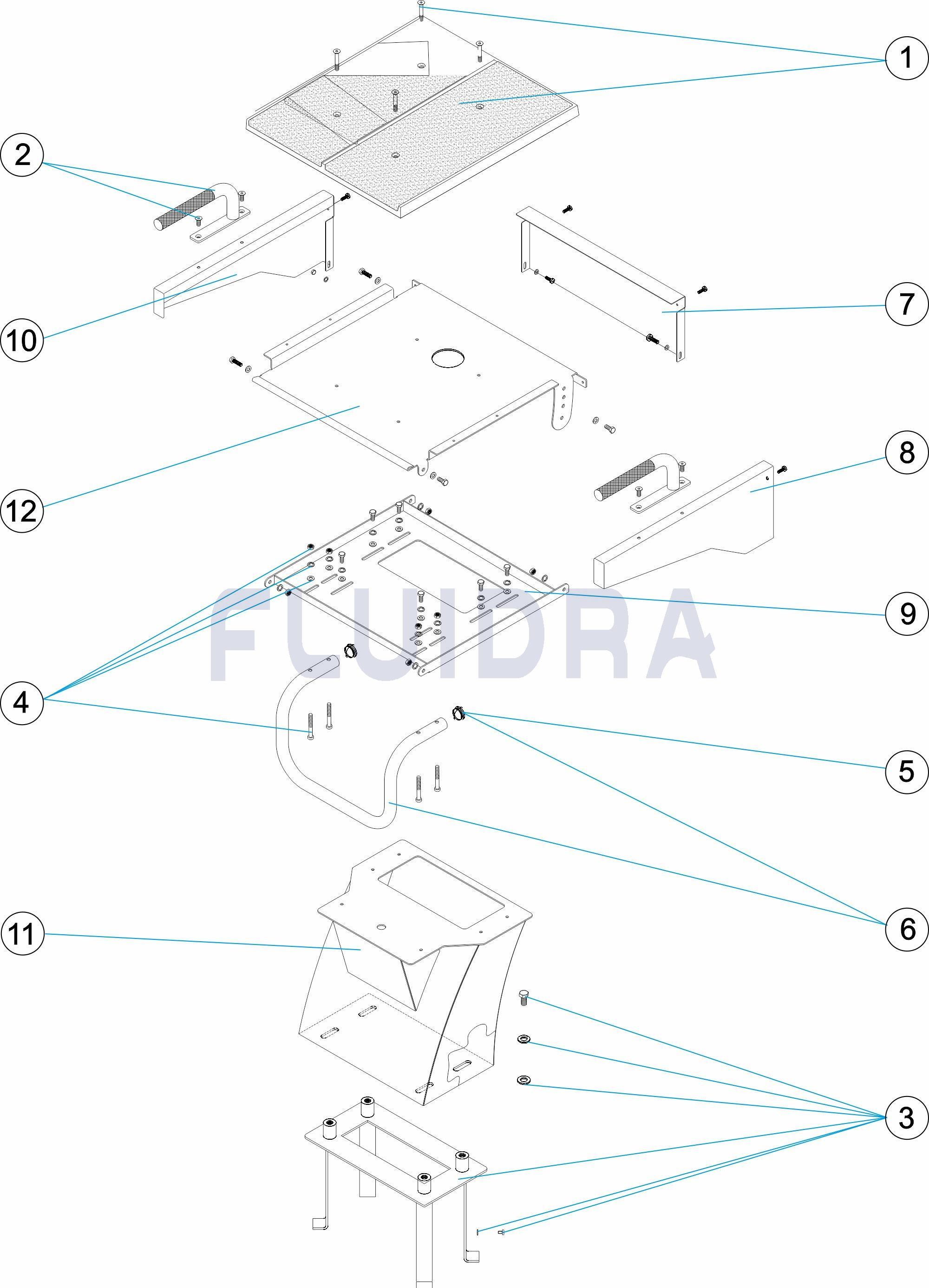 Podium BCN03 Eco fijo con agarraderas laterales fijas