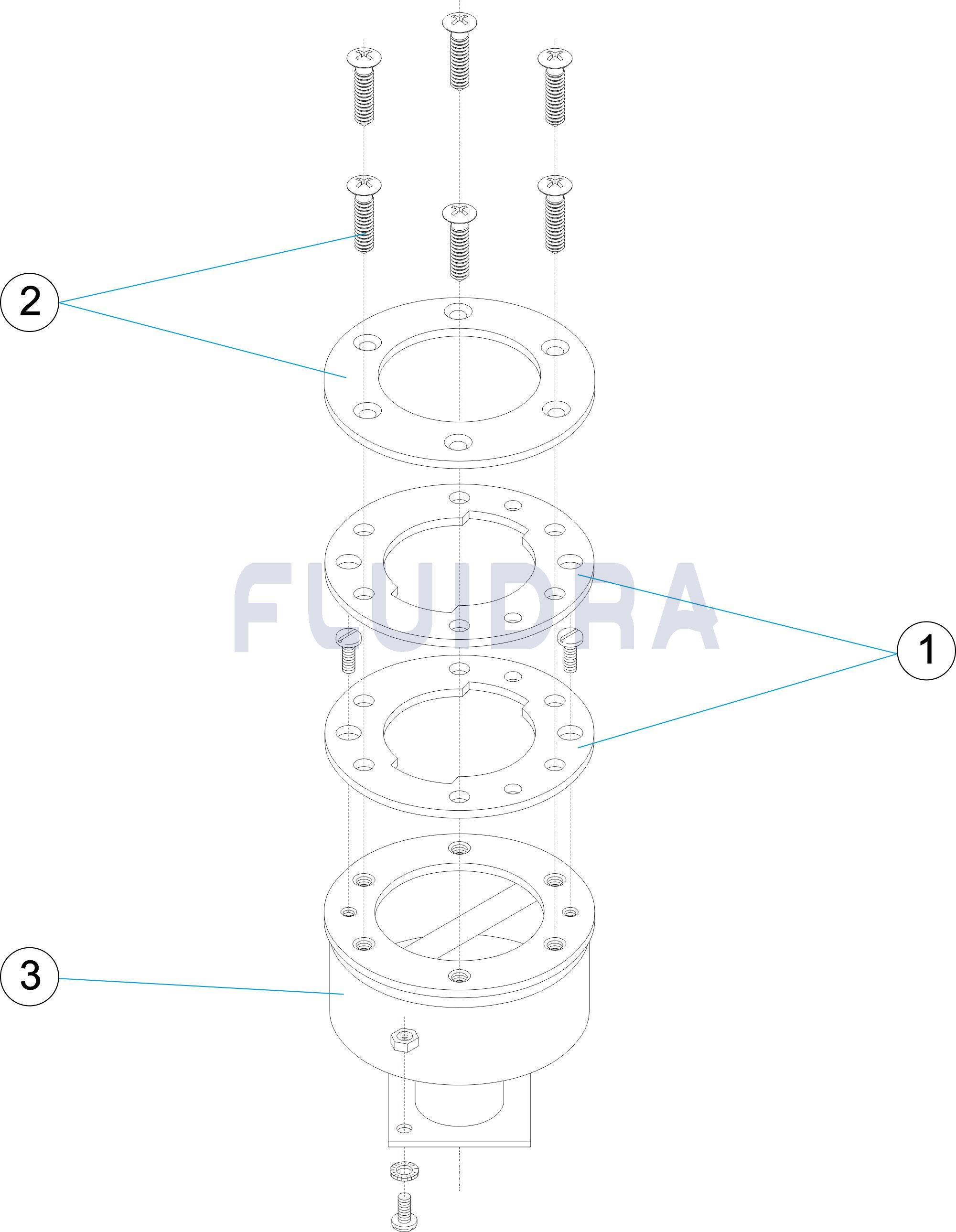 Para piscina prefabricada con juntas, bridas y tornillos