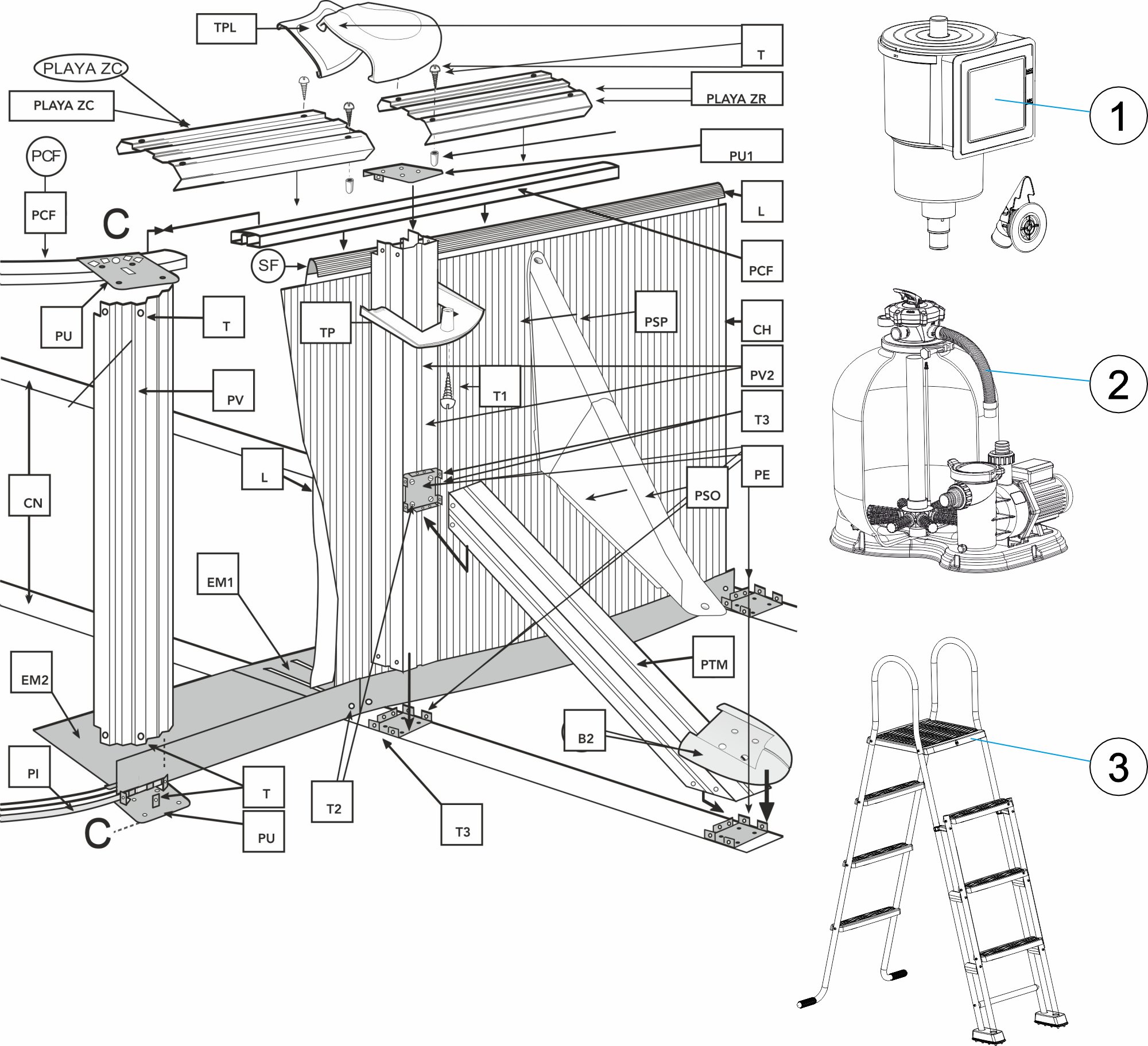 1000 x 550 x ↕132 cm