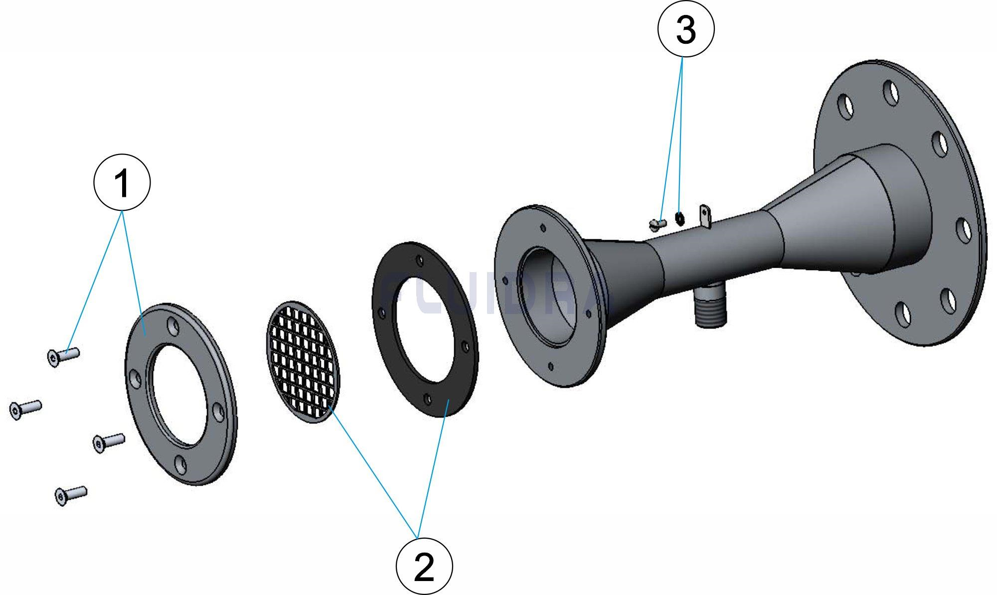 Conjunto de 3 toberas de masaje