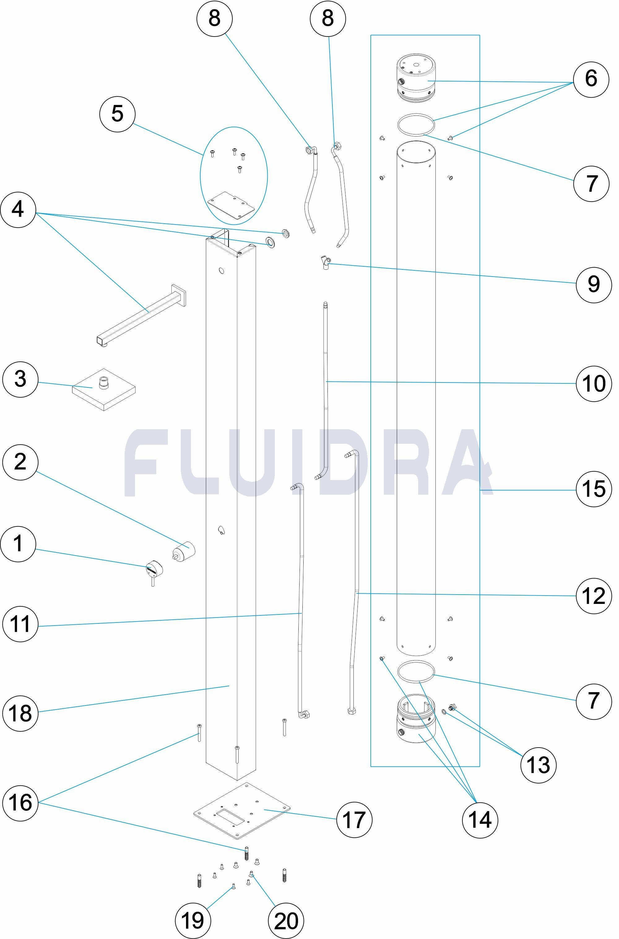 Ducha Solar Para Piscina NIAGARA ASTRALPOOL