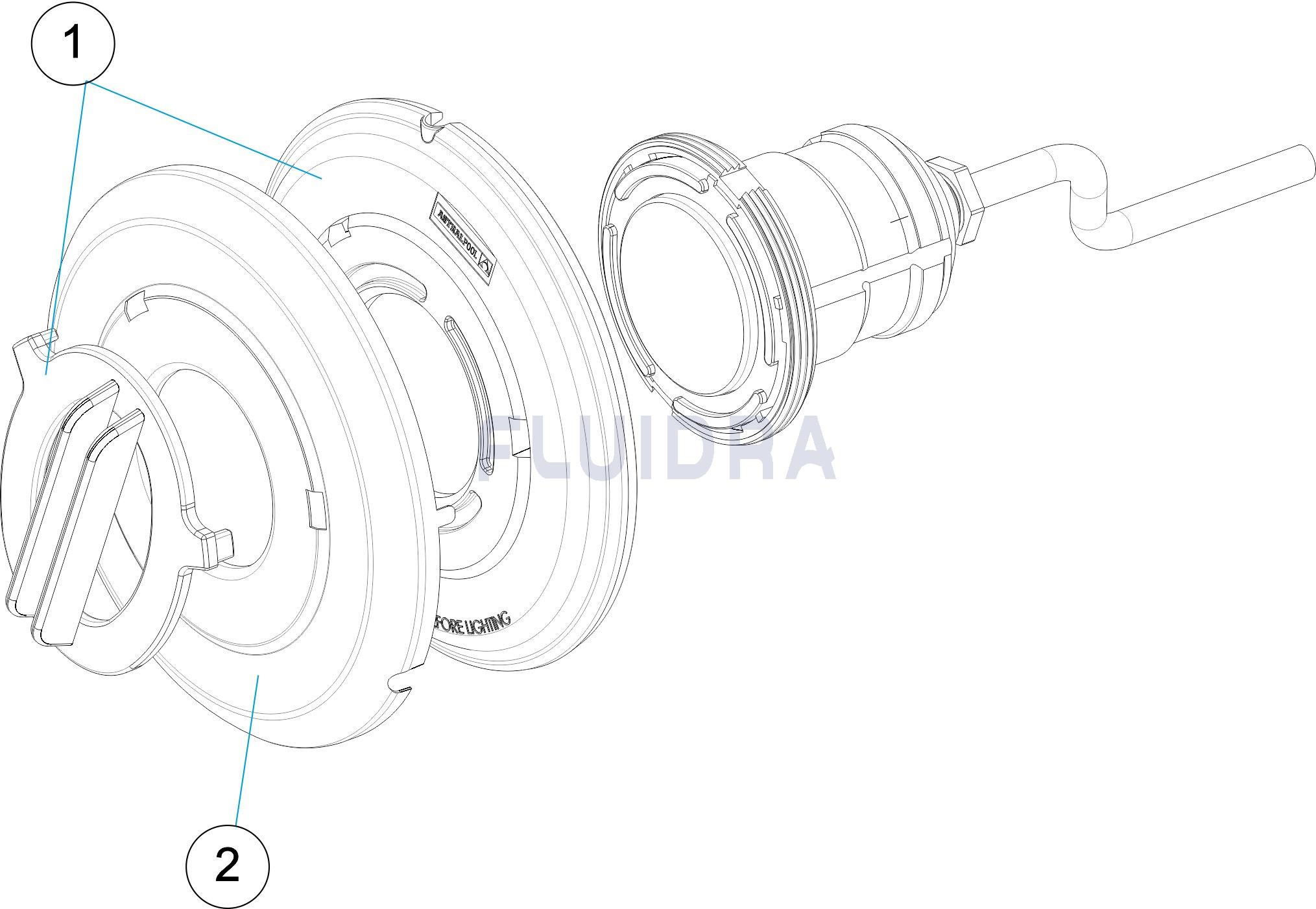 Punto de luz - Color luz RGB DMX - Aro decorativo Inox