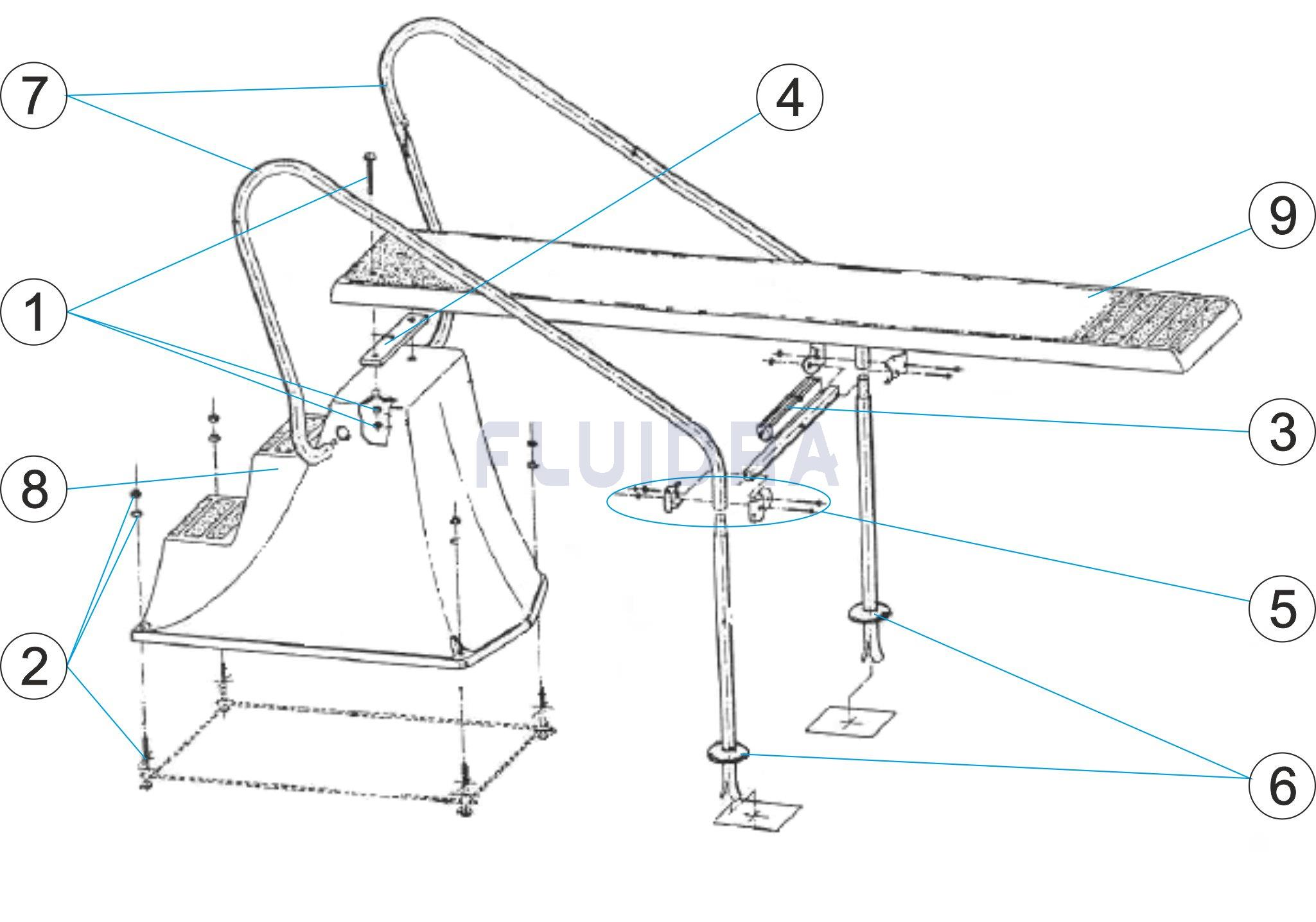 Longitud 2 m Altura 0,55 m Ancho 0,4 m
