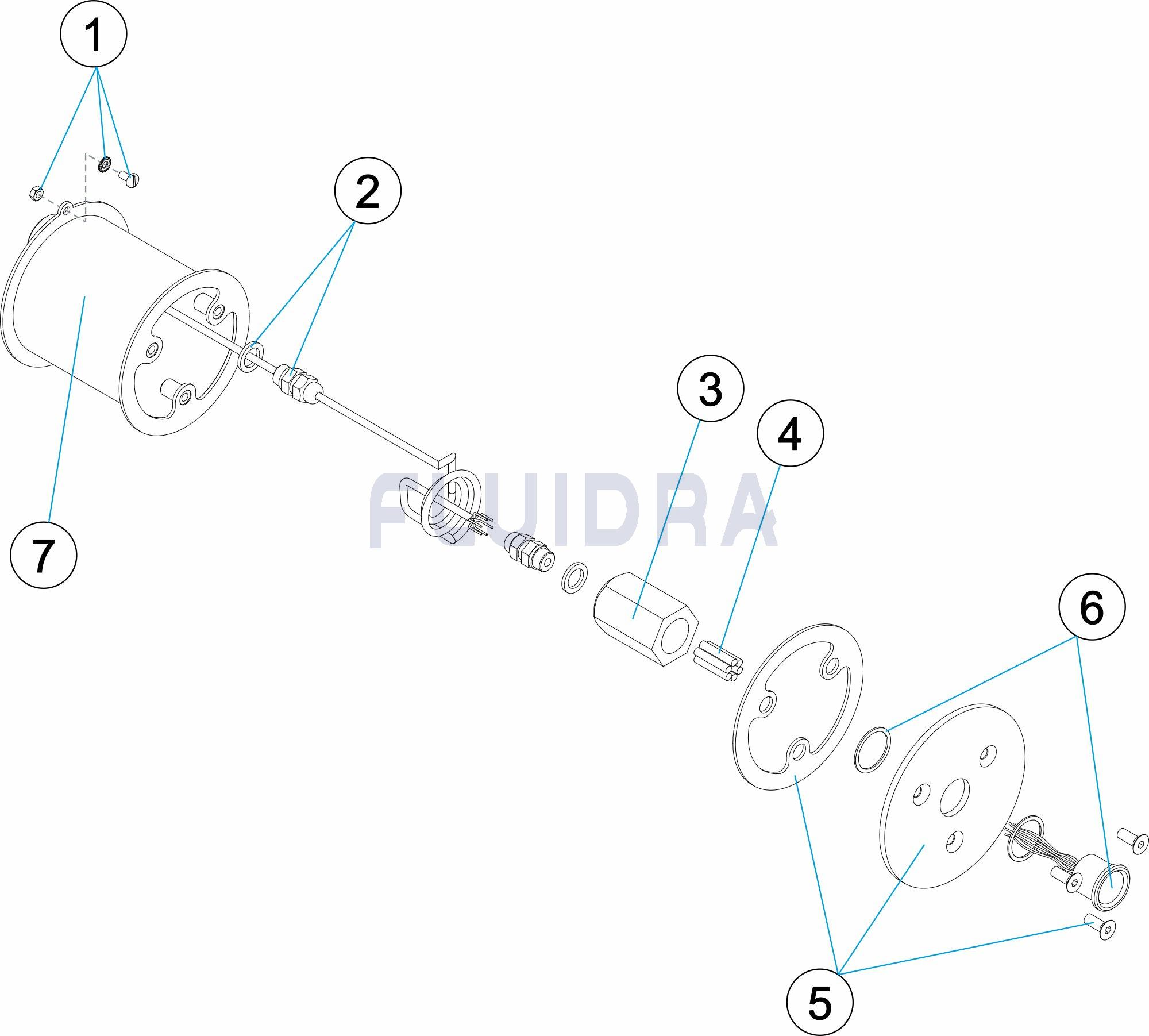 Conjunto pulsador 1 Led