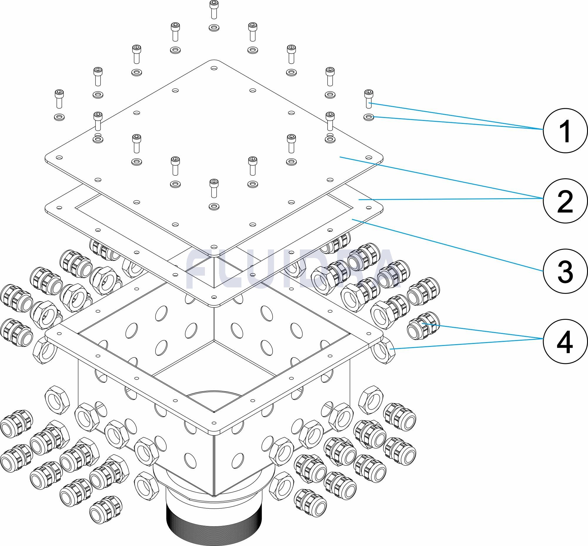 Ø 290 x 290 x 275 32 Entradas 3”G