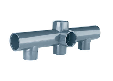 Collector pipe for valve manifold