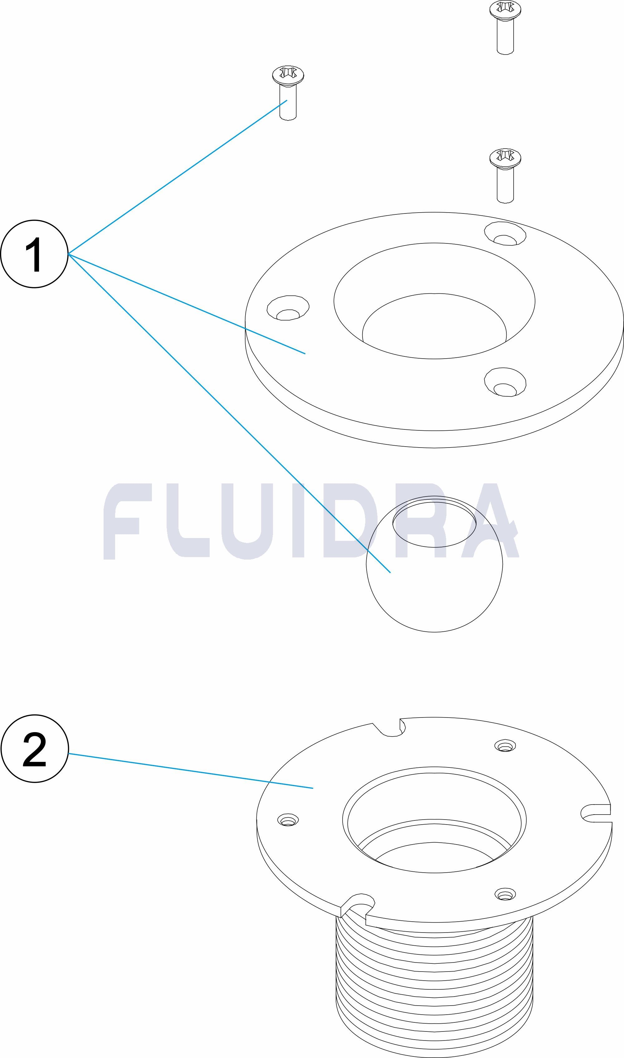 Pool shell equipment: Lenght 35 mm | Inlets