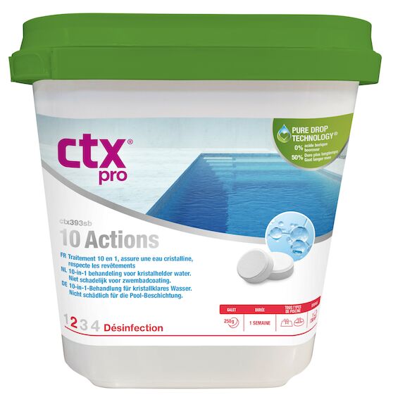 Produits chimiques pour piscines: CTX-393sb MultiAction 10 tablets 250g