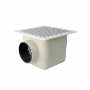 Main drain in polyester and fibreglass - 507 mm x 507 mm