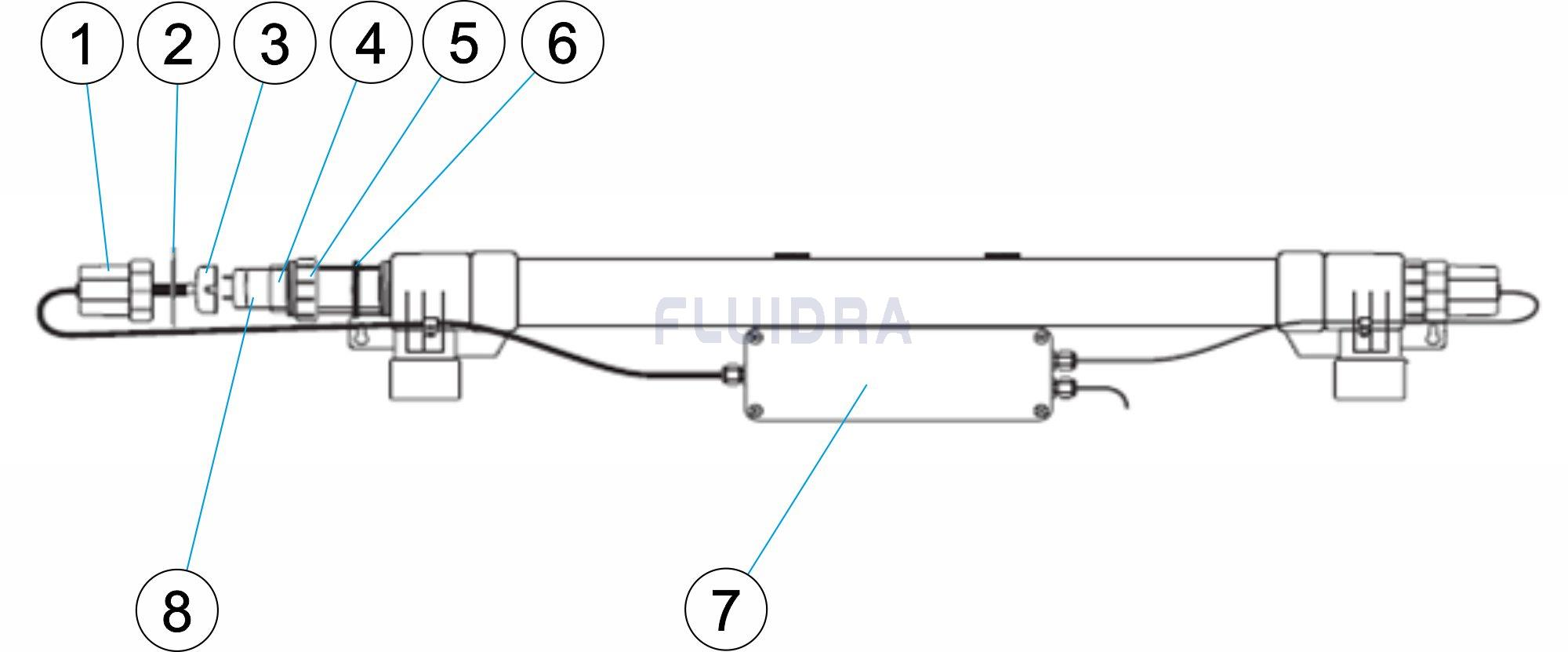 Lampada UV Lyriox UV-C 75W per trattamento acqua di piscine fino a