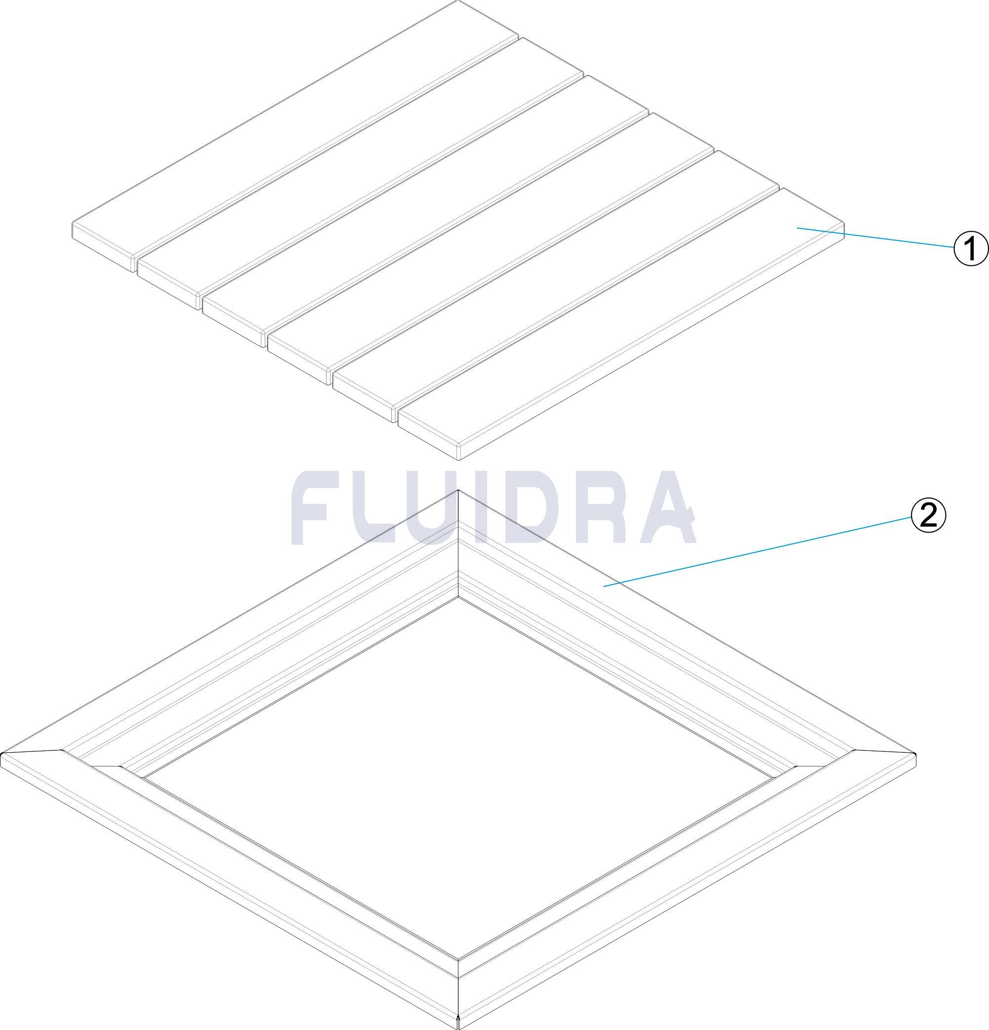 Shower tray for Pluvium shower