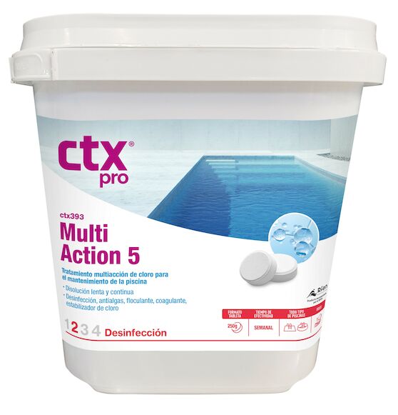 Chlore - Multi Actions 5kg - Galets 250g - CTX 393 - Astral