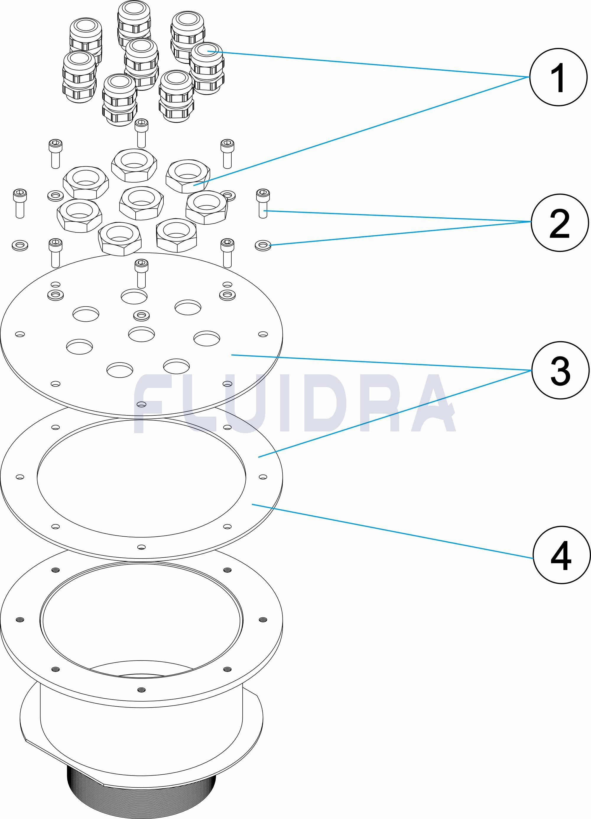 Ø 175 x 175 x 152 Entradas 5 3”G 
