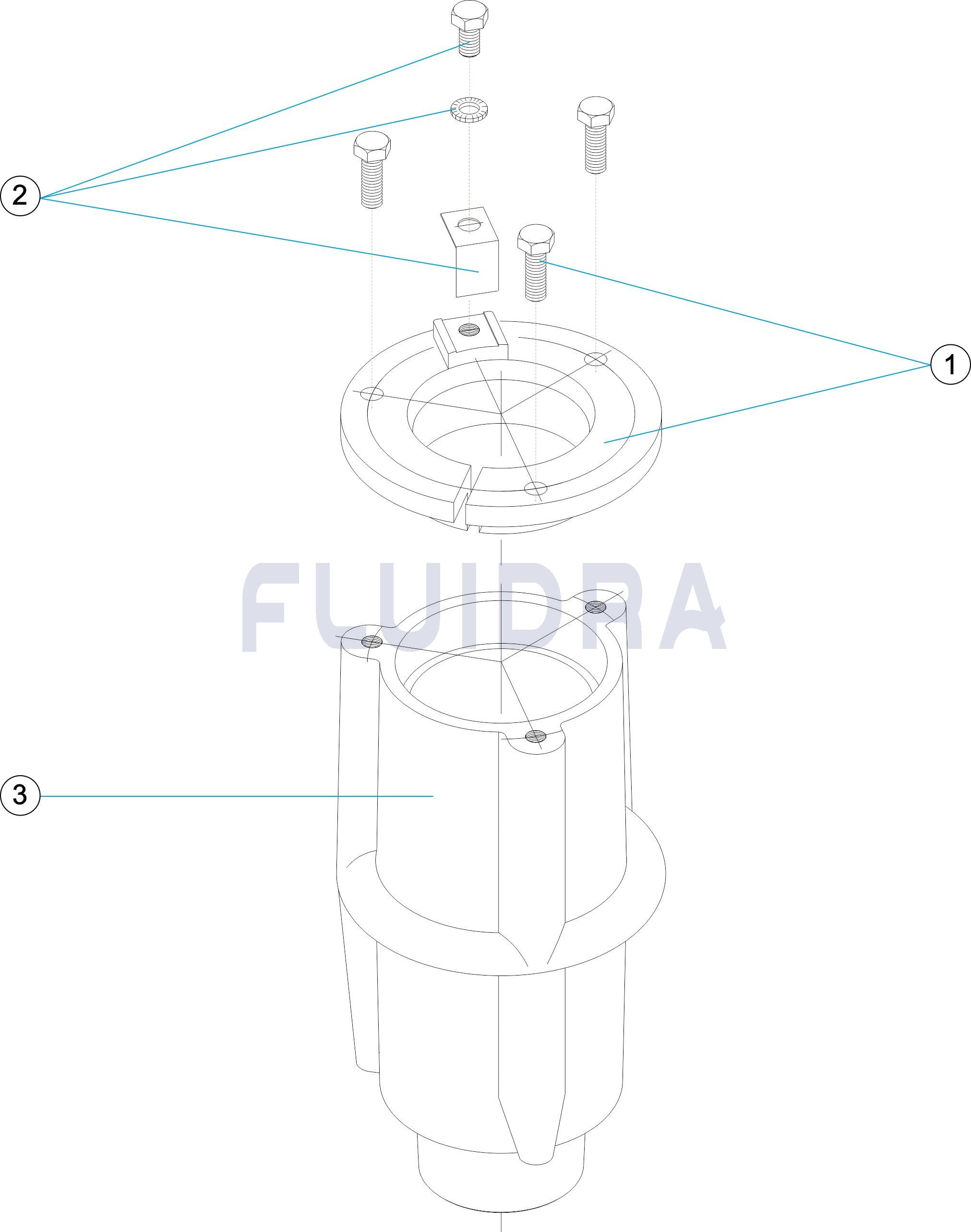 Anclaje ducha Ø 43 mm