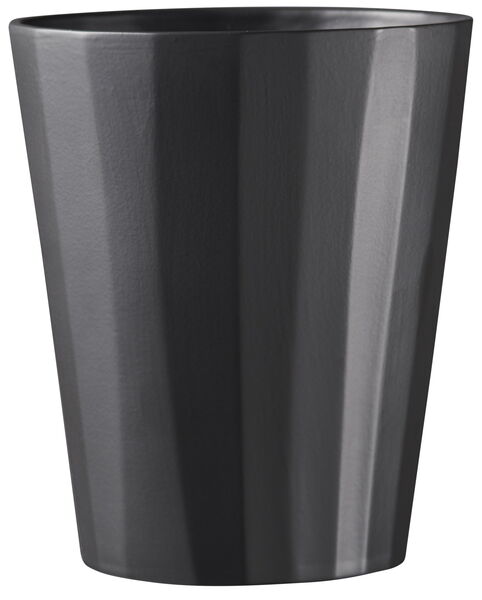 Grå orkidékruka i glas med räfflad design
