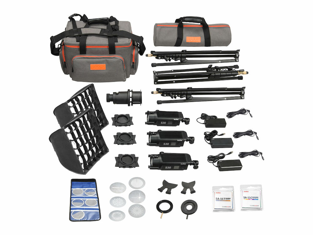 Vad som ingår i Godox S30 LED kit