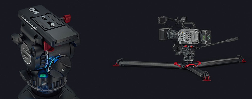 Sachtler system Aktiv10 flowtech 100 videostativ i kolfiber